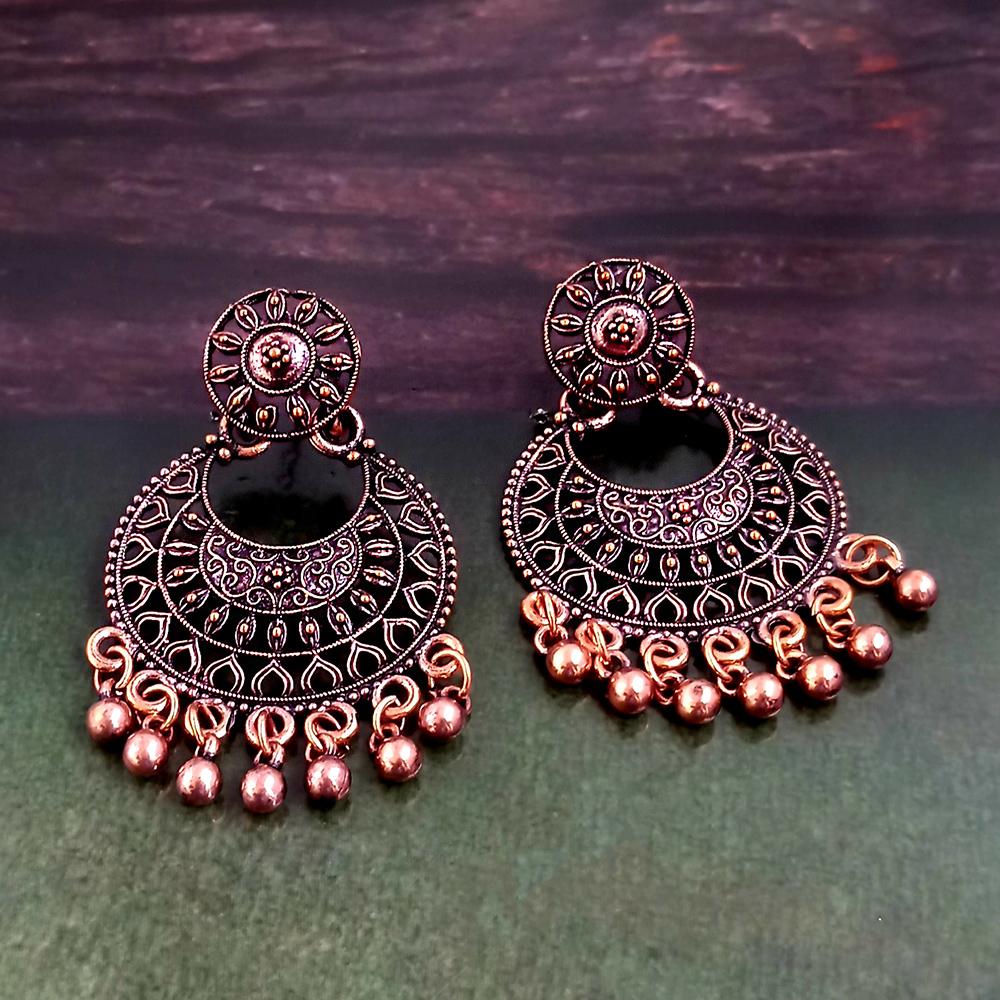 Woma Antiqe Gold Plated Dangler Earrings - 1318251B