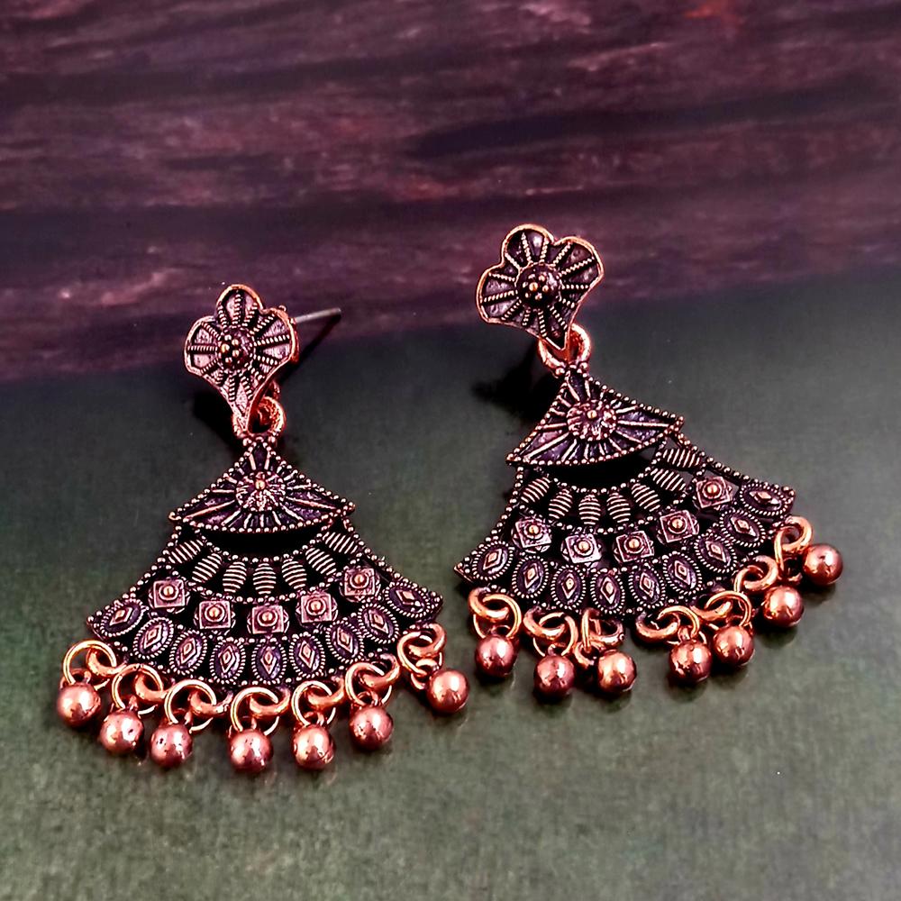 Woma Antiqe Gold Plated Dangler Earrings - 1318252B