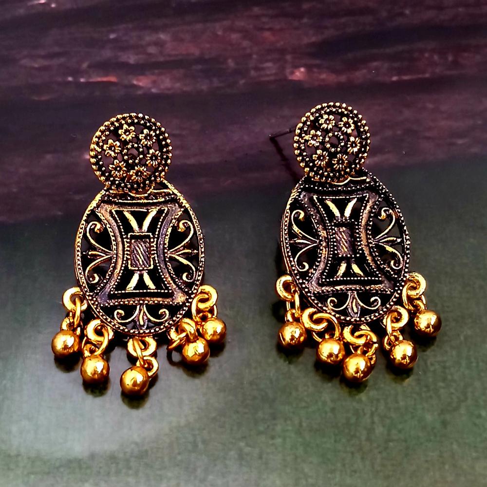 Woma Gold Plated Dangler Earrings - 1318254A