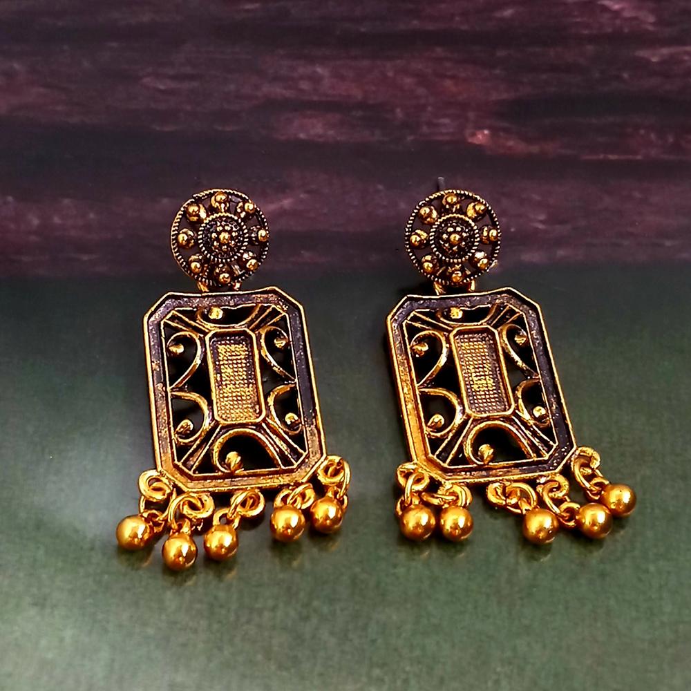 Woma Gold Plated Dangler Earrings - 1318257A