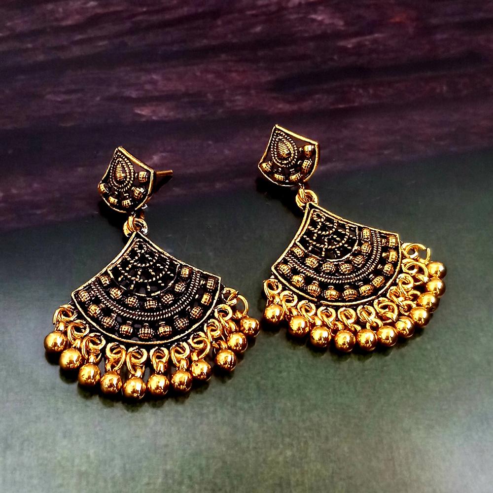 Woma Gold Plated Dangler Earrings - 1318267A