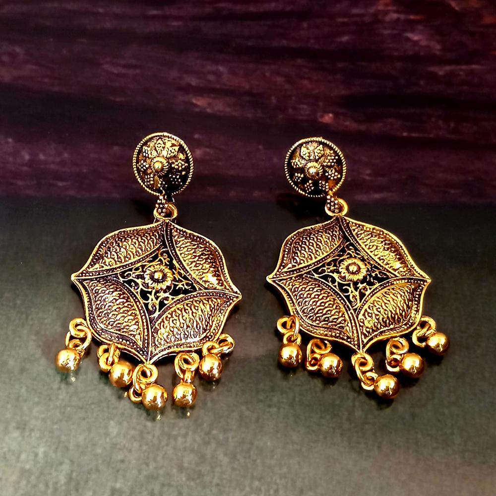 Woma Gold Plated Dangler Earrings - 1318306A