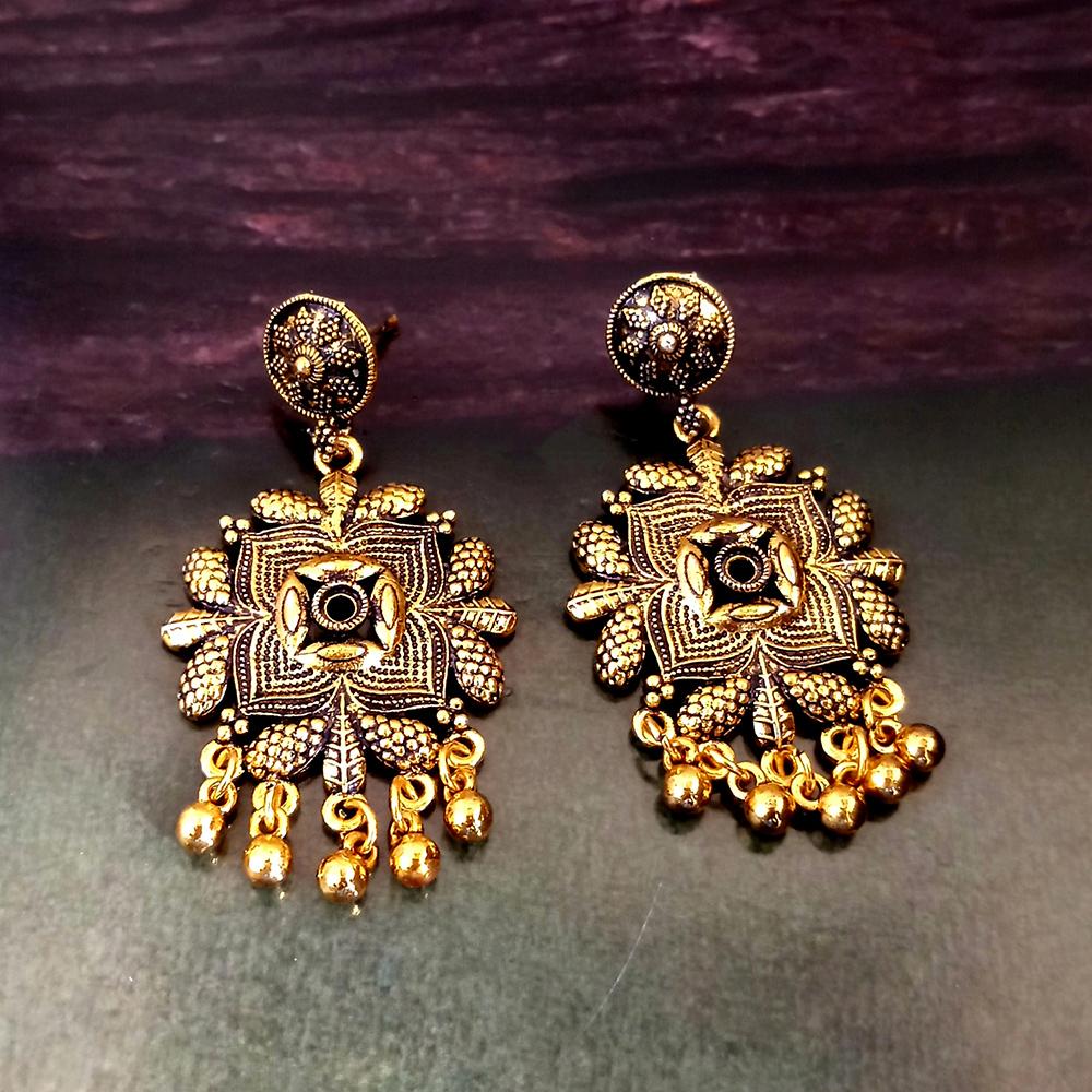 Woma Gold Plated Dangler Earrings - 1318311A