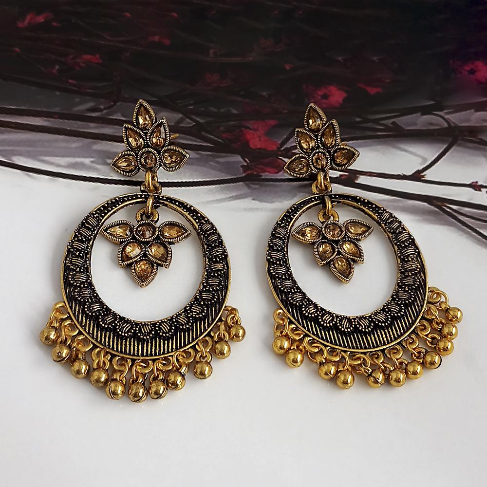 Woma Gold Plated Dangler Earrings - 1318335
