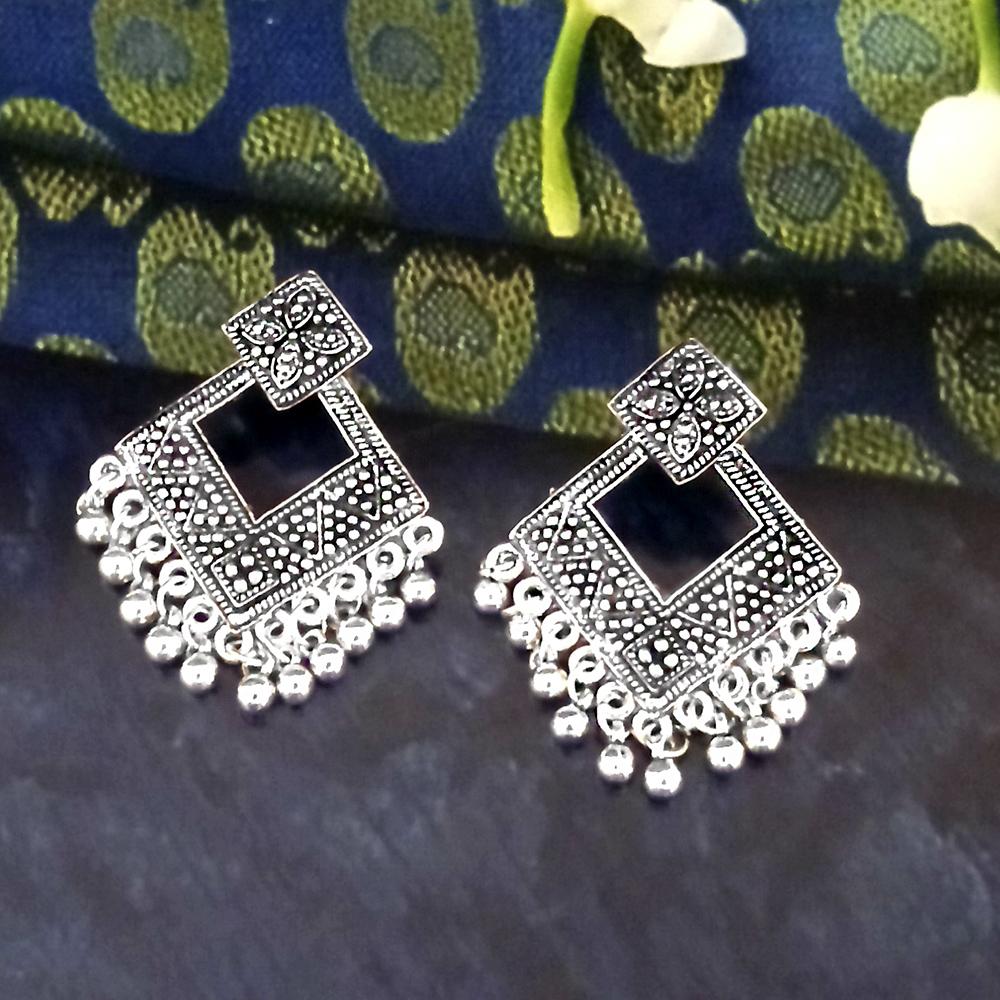 Woma Oxidised Plated Dangler Earrings - 1318356