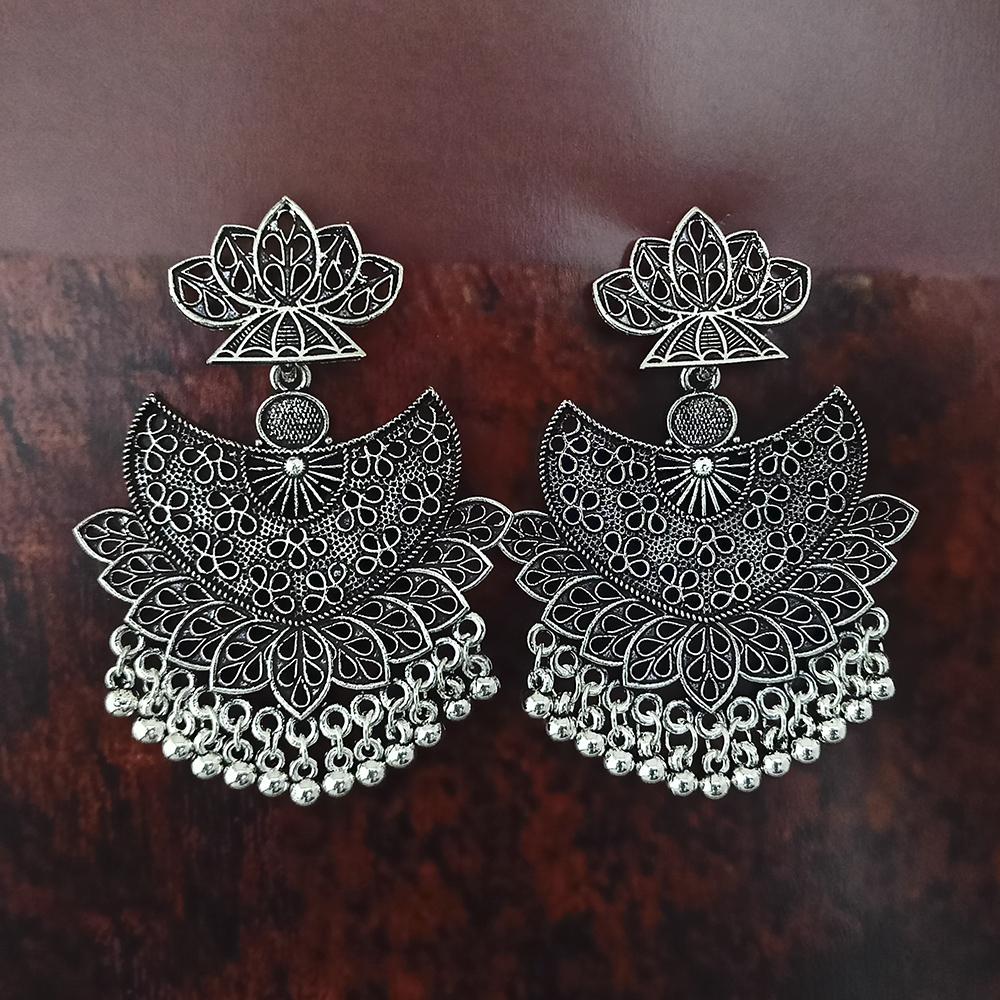 Woma Oxidised Plated Dangler Earrings - 1318360
