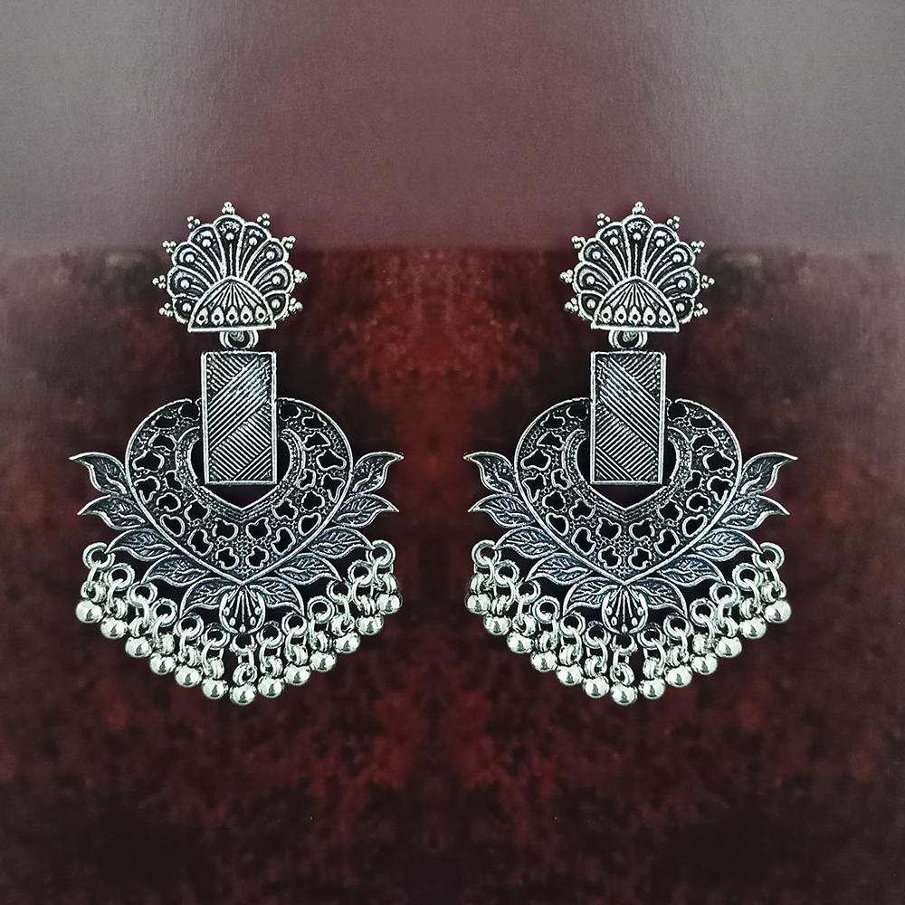 Woma Oxidised Plated Dangler Earrings - 1318366