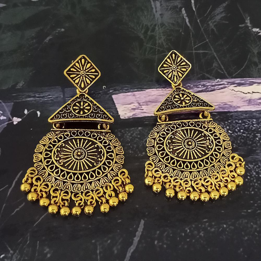 Woma Gold Plated Dangler Earrings - 1318369A