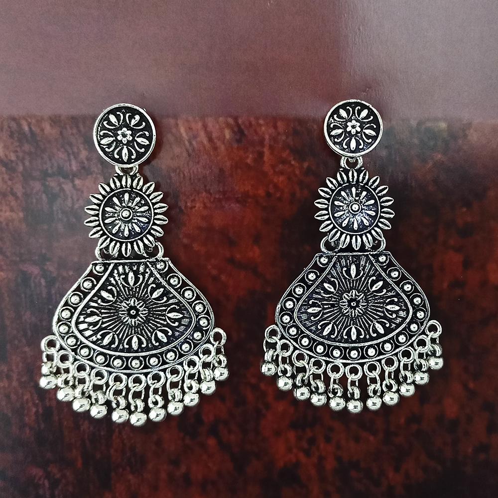 Woma Oxidised Plated Dangler Earrings - 1318370