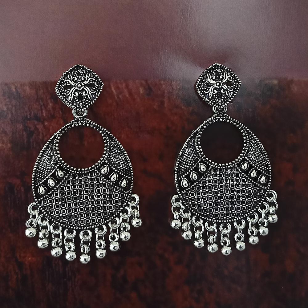 Woma Oxidised Plated Dangler Earrings - 1318375