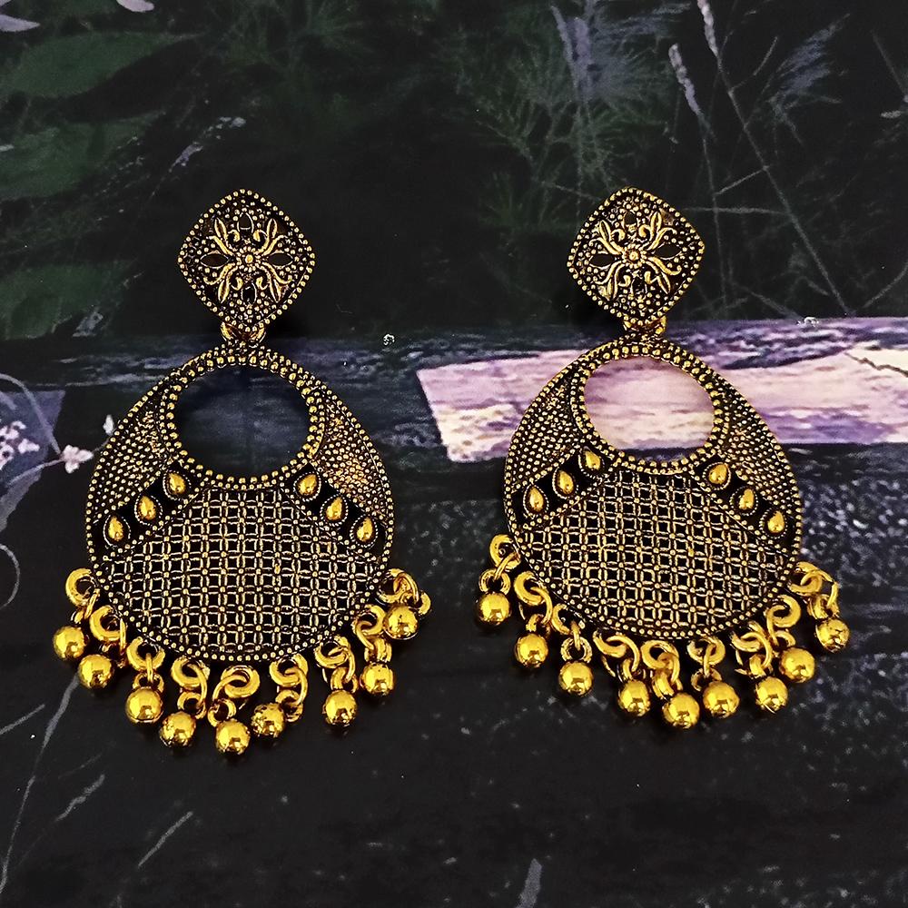 Woma Gold Plated Dangler Earrings - 1318375A