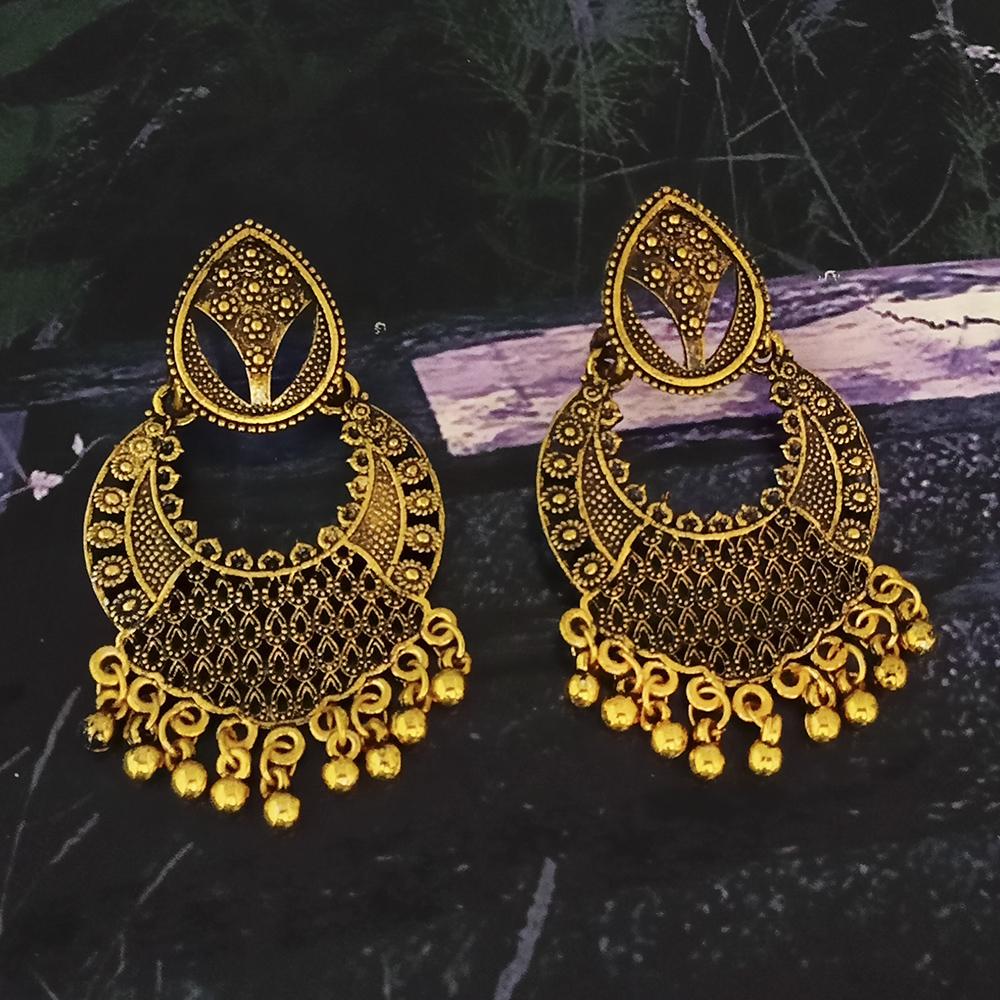 Woma Gold Plated Dangler Earrings - 1318378A