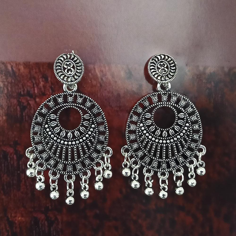 Woma Oxidised Plated Dangler Earrings - 1318388