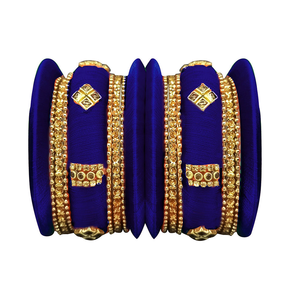 Sejal Green Color Austrian Stone Bangle Set - 1403723F