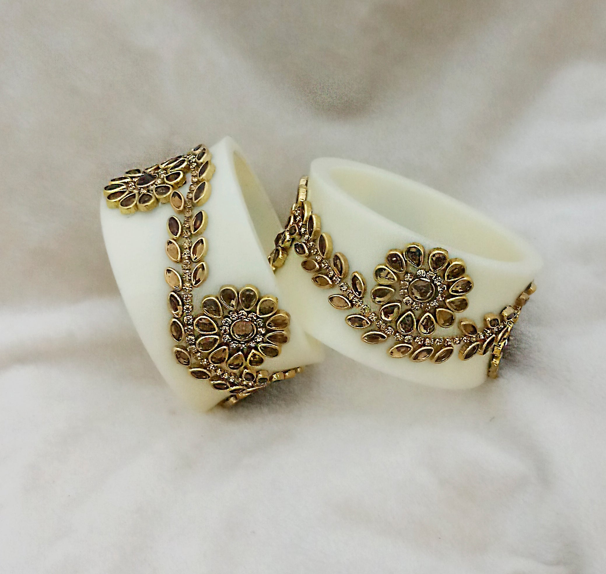 Sejal Green Color Austrian Stone Bangle Set - 1403750