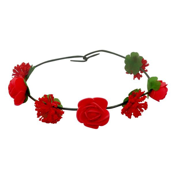 Urthn Red Rose Tiara Flower Crown - 1502105A