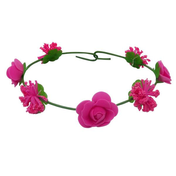 Urthn Pink Rose Tiara Flower Crown - 1502105E