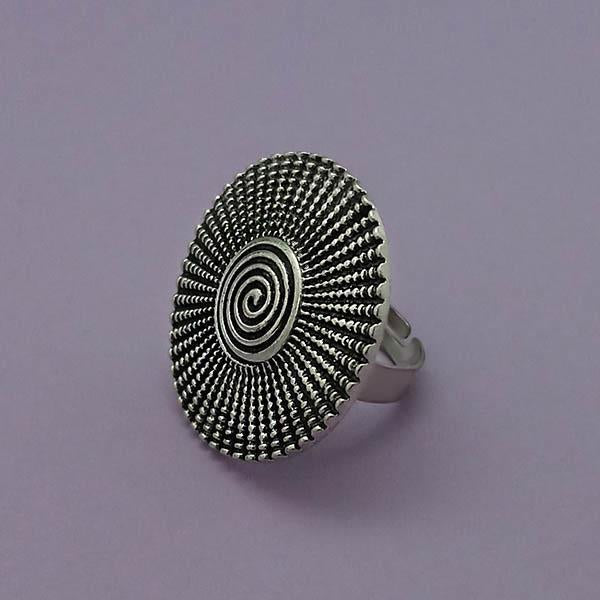 Urthn Silver Plated Adjustable Finger Ring - 1504733B