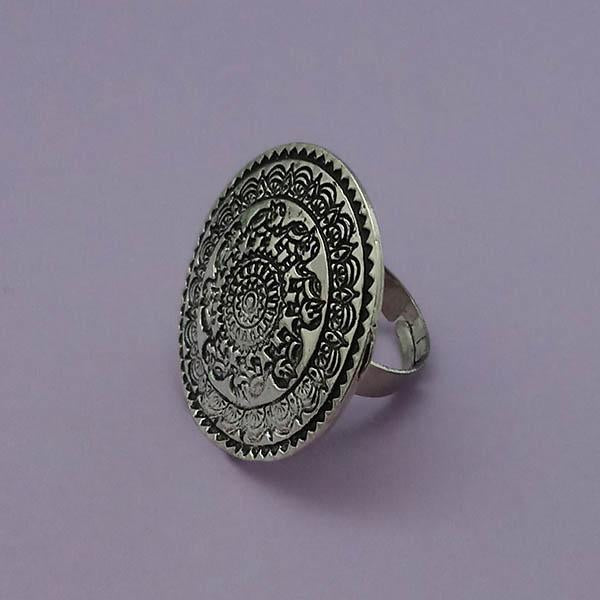 Urthn Silver Plated Adjustable Finger Ring - 1504734B