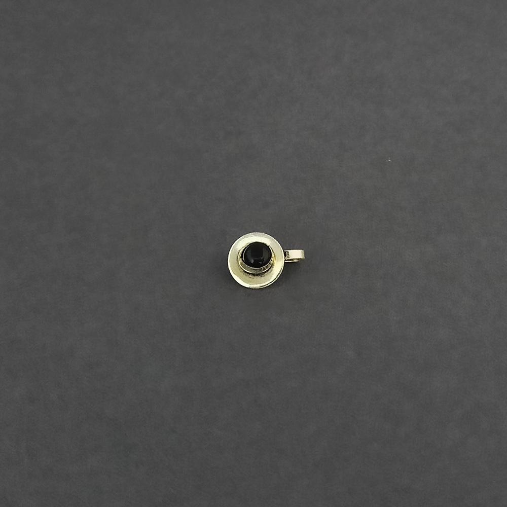 Jeweljunk Green Beads Oxidised Silver Plated Nose Ring - 1505016E