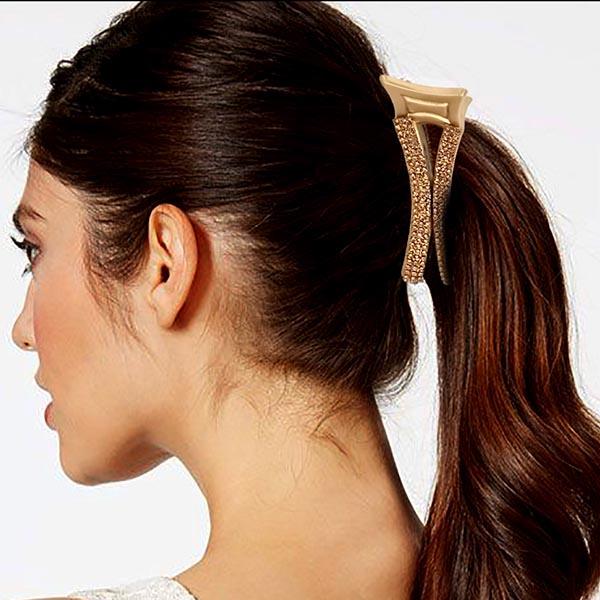 Apurva Pearls Brown Austrian Stone Hair Clip - 1505102A