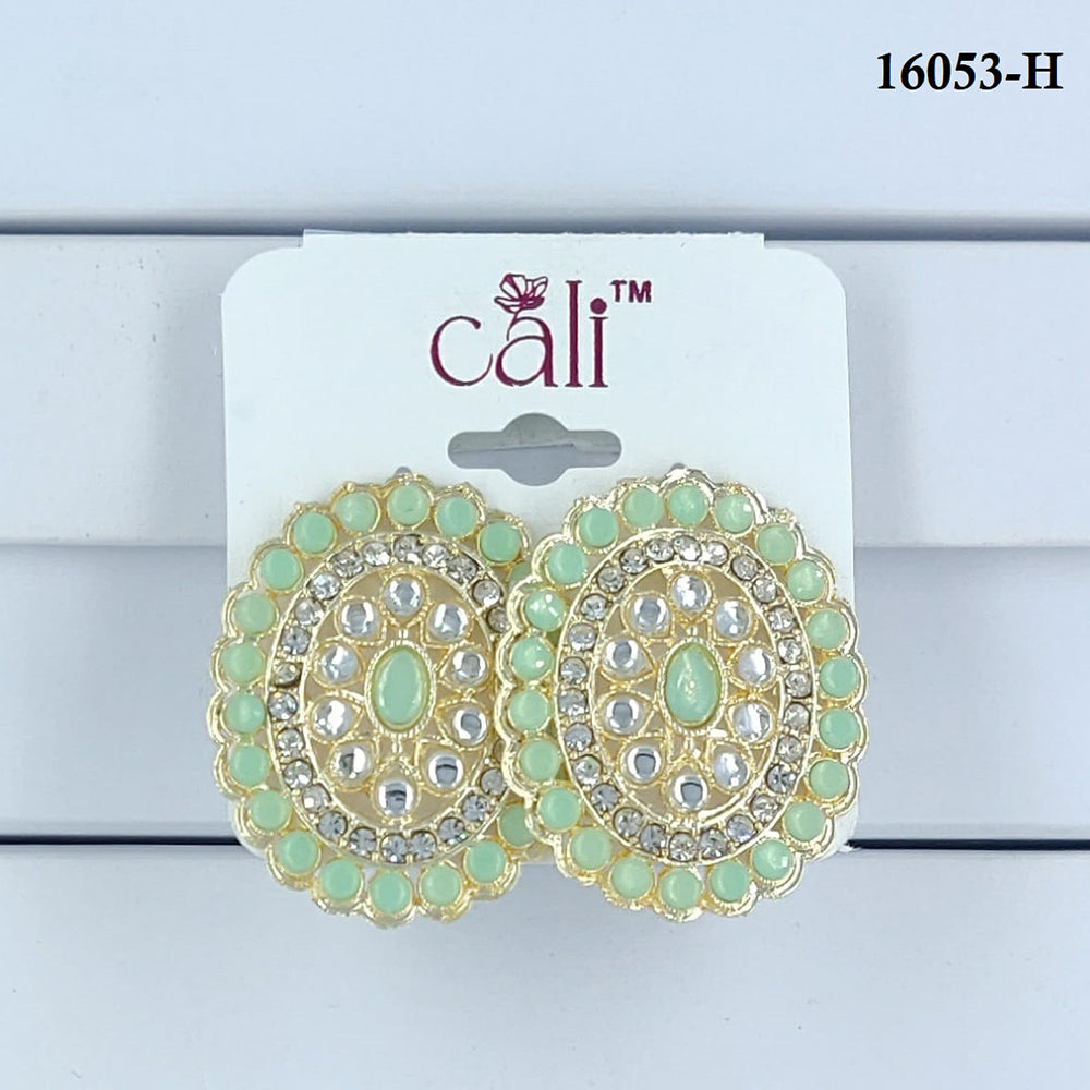 Corbeda Fashion Gold Plated Assorted Color Stud Earrings