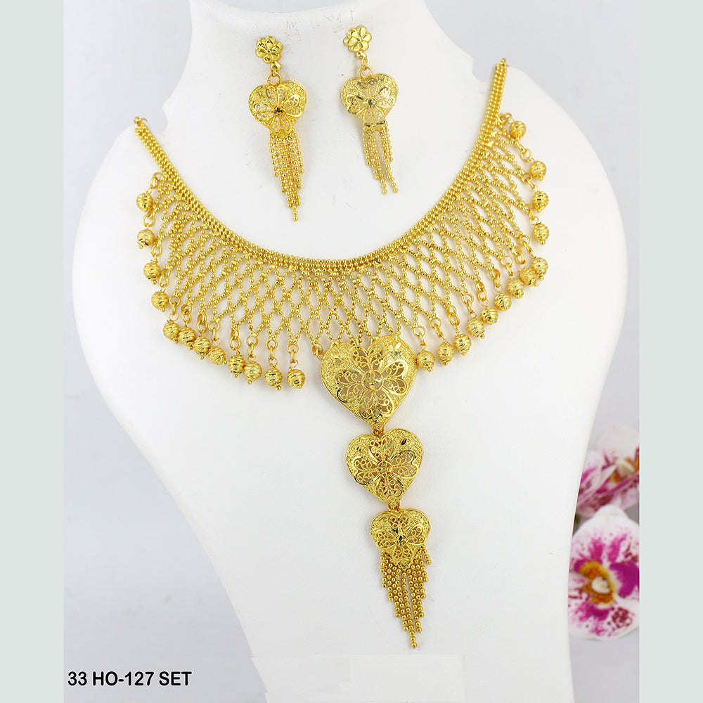 Mahavir Forming Gold Plated Necklace Set