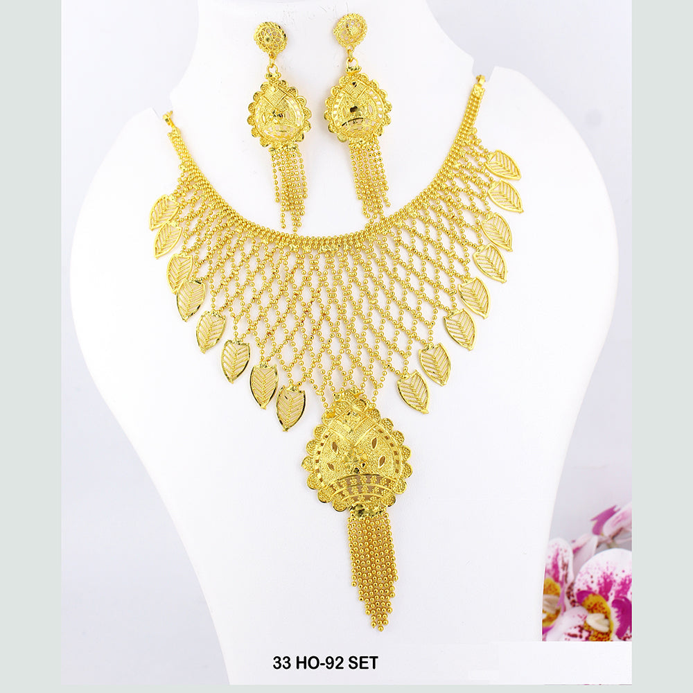 Mahavir Forming Gold Plated Necklace Set