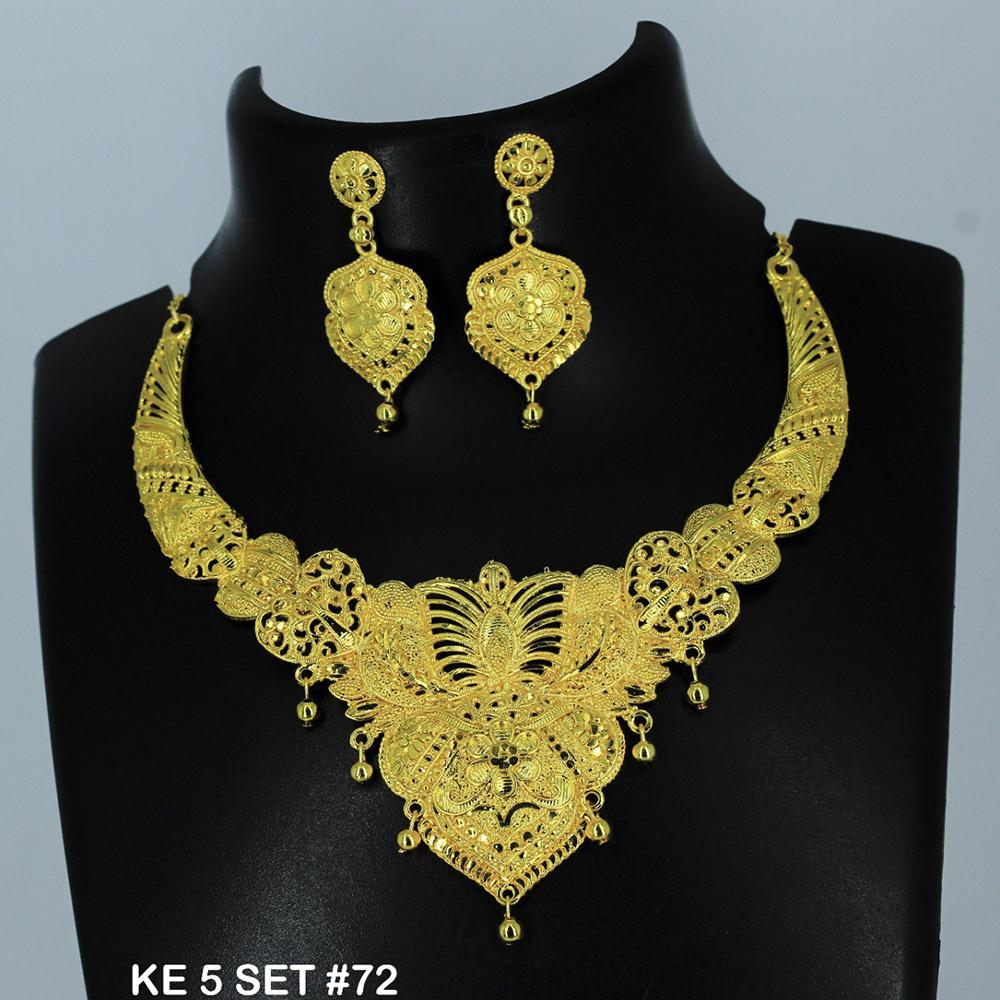 Mahavir Forming Gold Necklace Set - 36- KE- 5