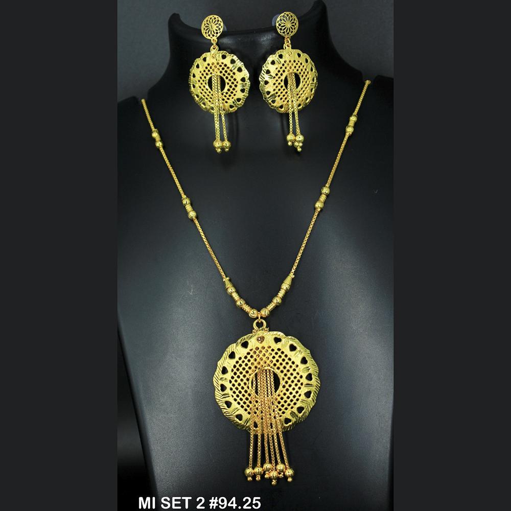 Mahavir Forming Gold Necklace Set - 36- MI- 2