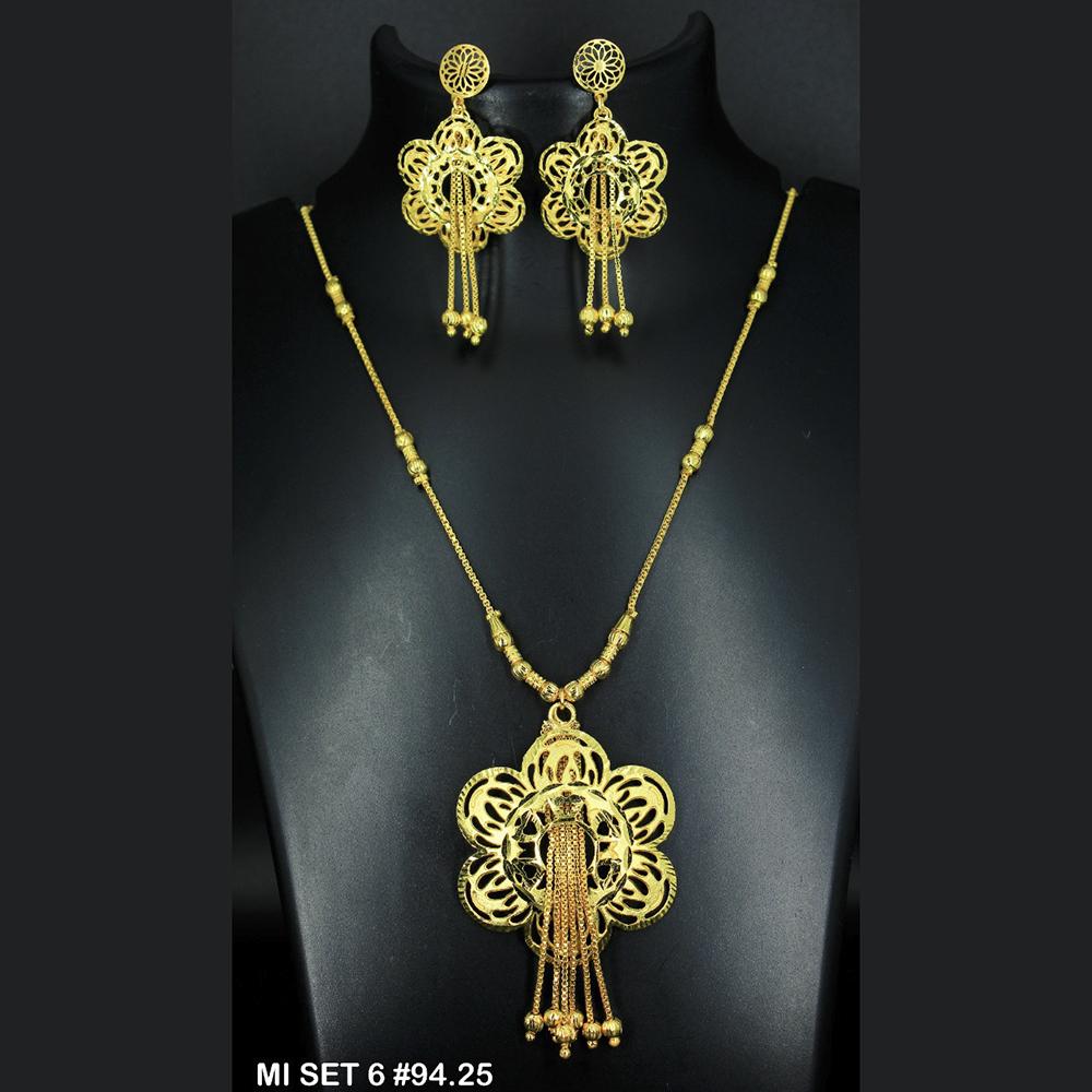 Mahavir Forming Gold Necklace Set - 36- MI- 6