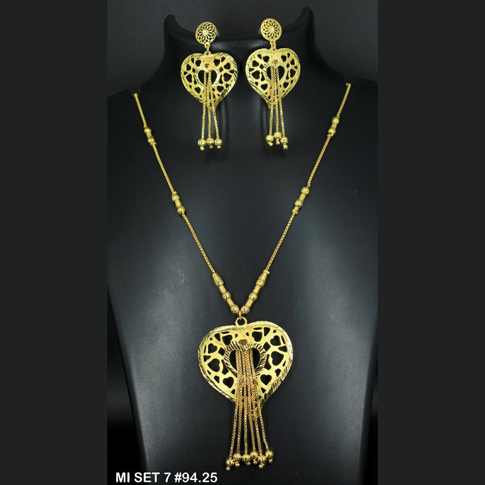 Mahavir Forming Gold Necklace Set - 36- MI- 7