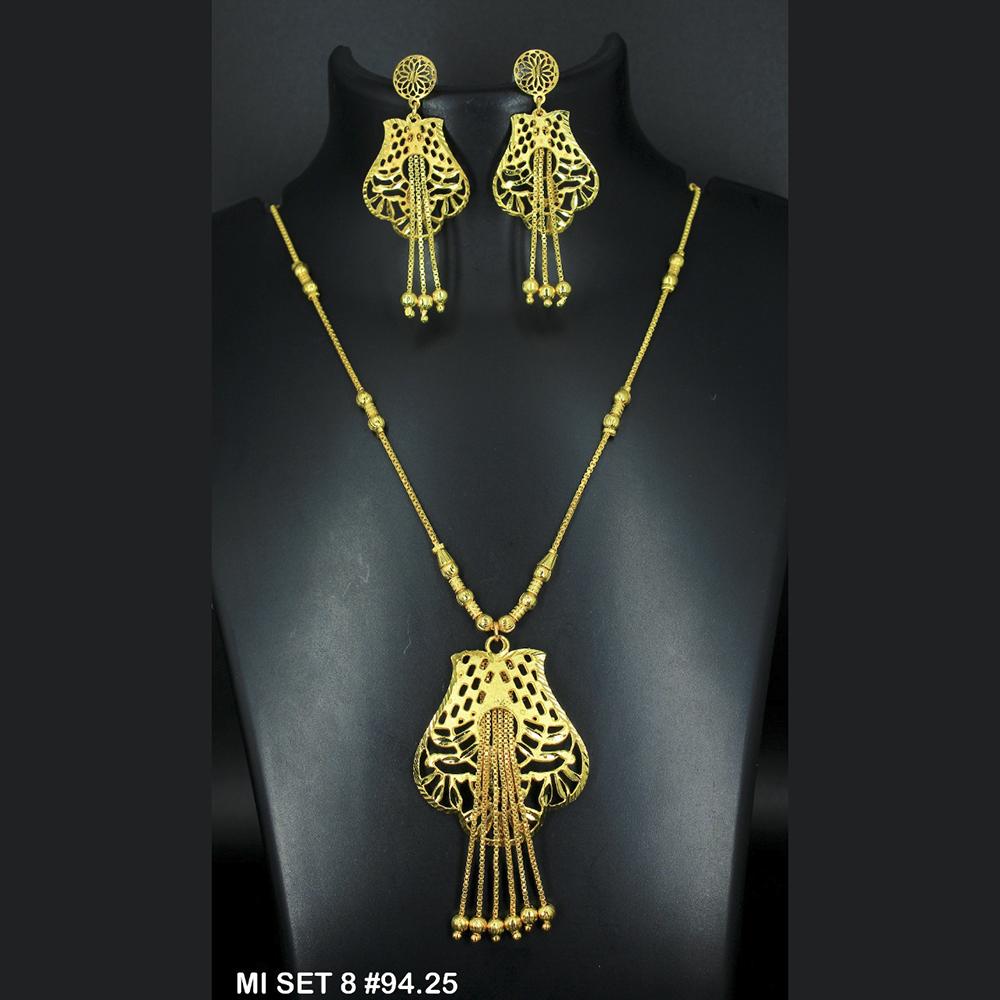Mahavir Forming Gold Necklace Set - 36- MI- 8