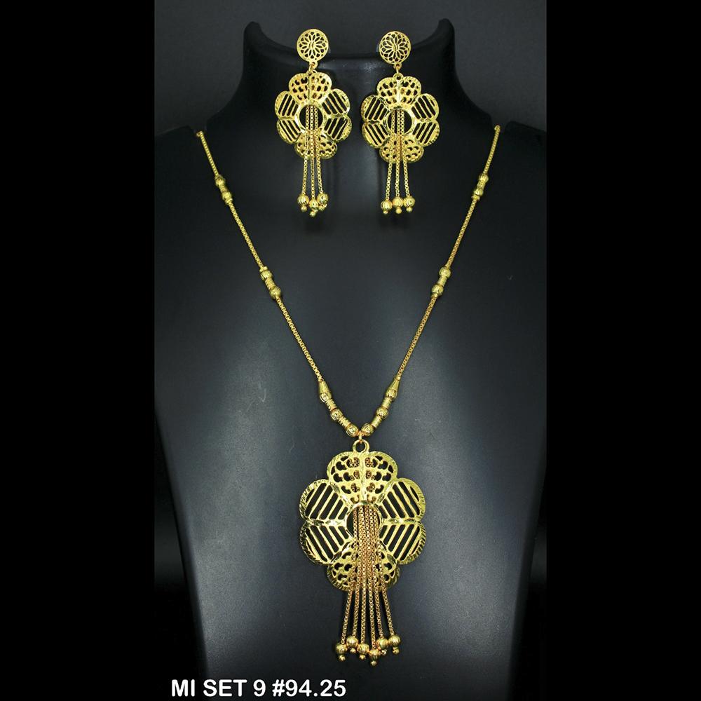 Mahavir Forming Gold Necklace Set - 36- MI- 9