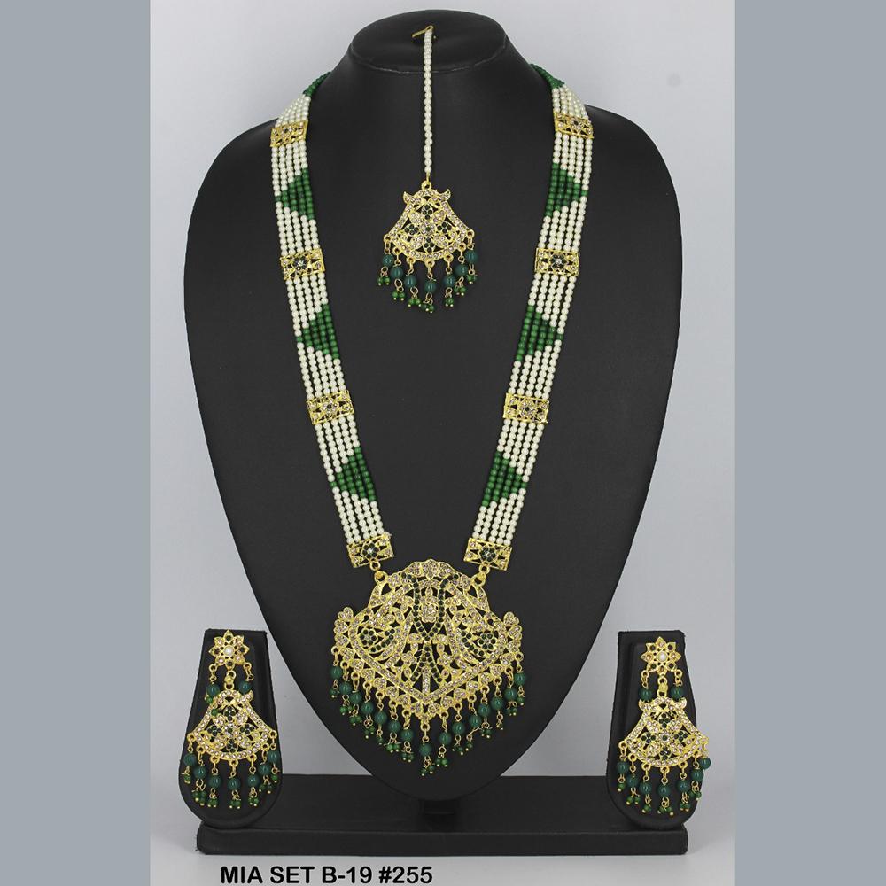 Mahavir Forming Gold Necklace Set - 36- MIA- B-19
