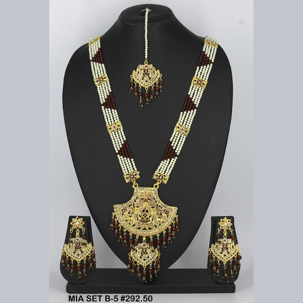 Mahavir Forming Gold Necklace Set - 36- MIA- B-5