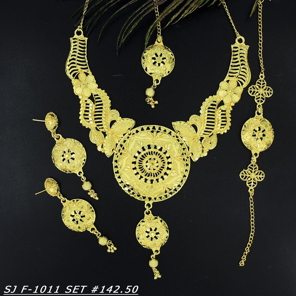 Mahavir Forming Gold Necklace Set - 36- SJ- F-1011