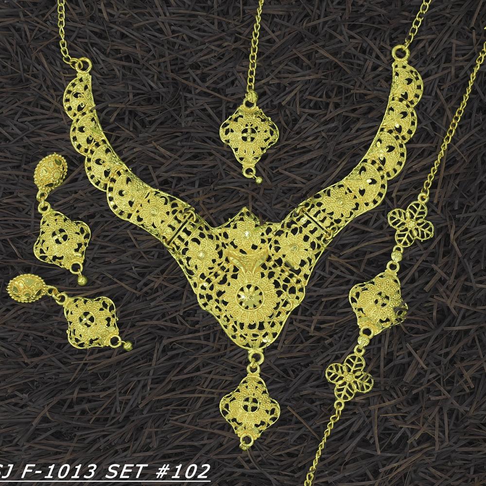 Mahavir Forming Gold Necklace Set - 36- SJ- F-1013