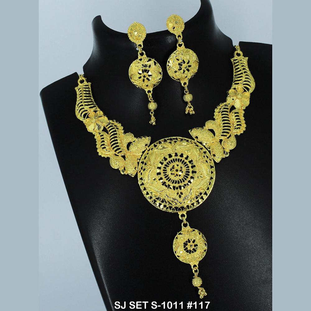 Mahavir Forming Gold Necklace Set - 36- SJ- S-1011