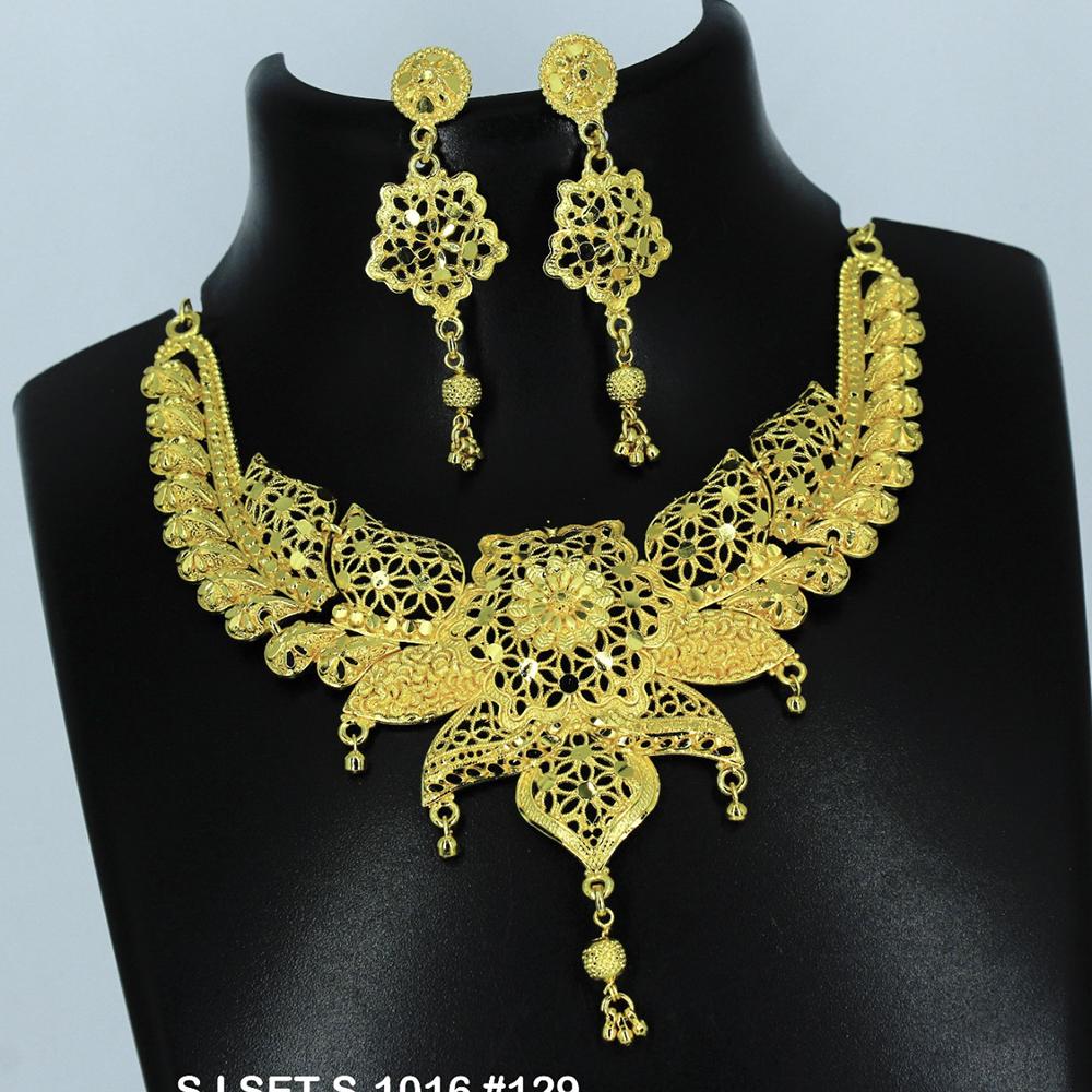 Mahavir Forming Gold Necklace Set - 36- SJ- S-1016