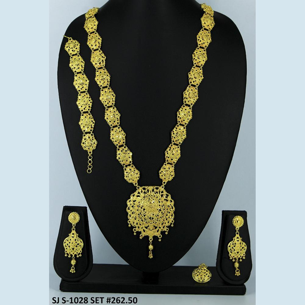 Mahavir Forming Gold Necklace Set - 36- SJ- S-1028