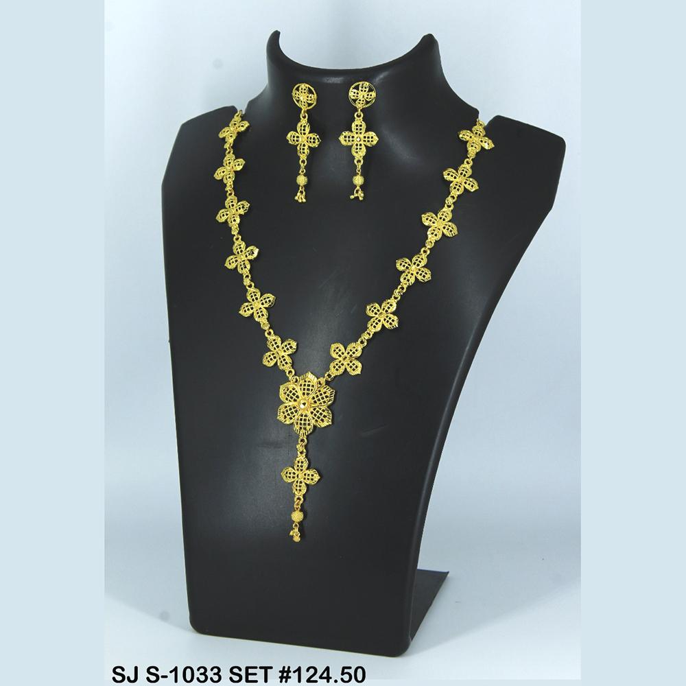 Mahavir Forming Gold Necklace Set - 36- SJ- S-1033