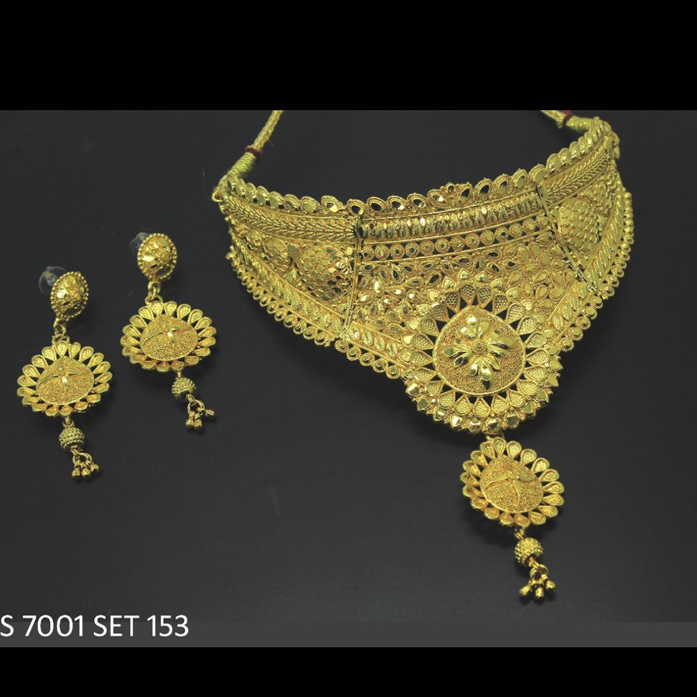 Mahavir Forming Gold Necklace Set - 36- SJ- S-7001