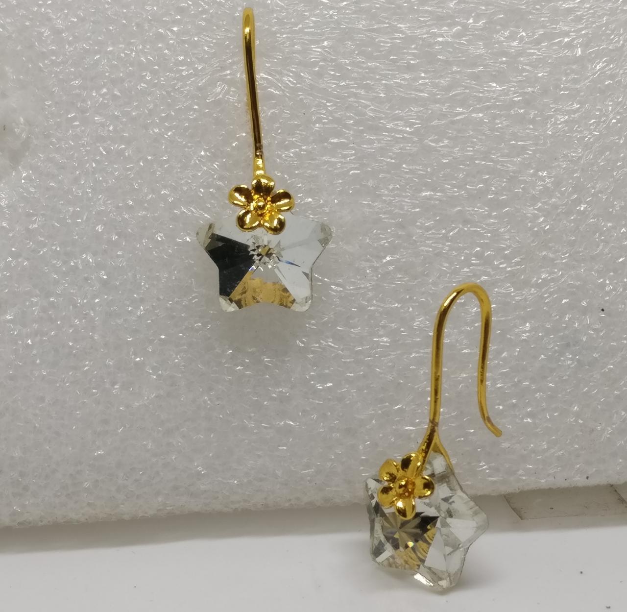 Midas Touch Gold Plated Floral Earrings