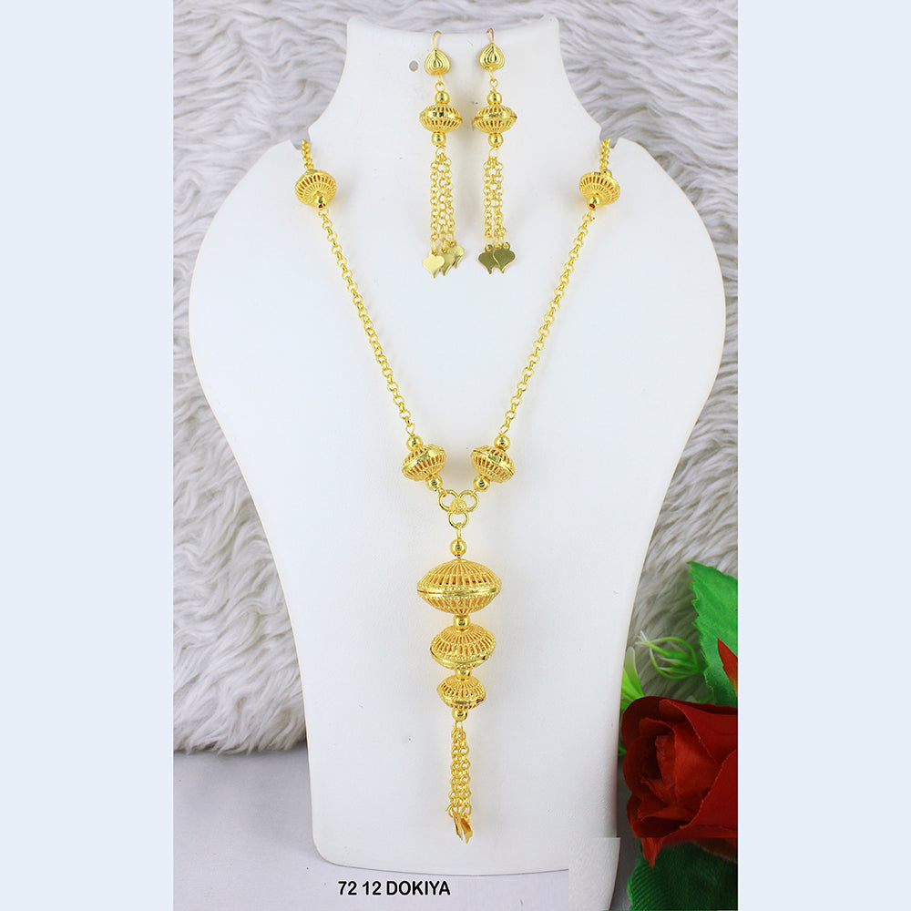 Mahavir Gold Plated Dokiya Necklace Set