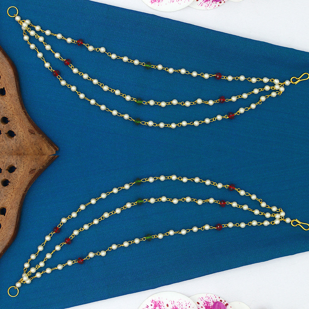 Darshana Jewels Gold Plated Pearls Kanchain