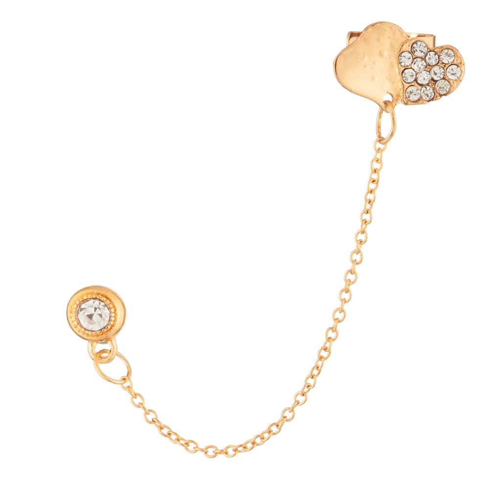Urthn Gold Plated Austrian Stone Ear Cuff - 1310421A