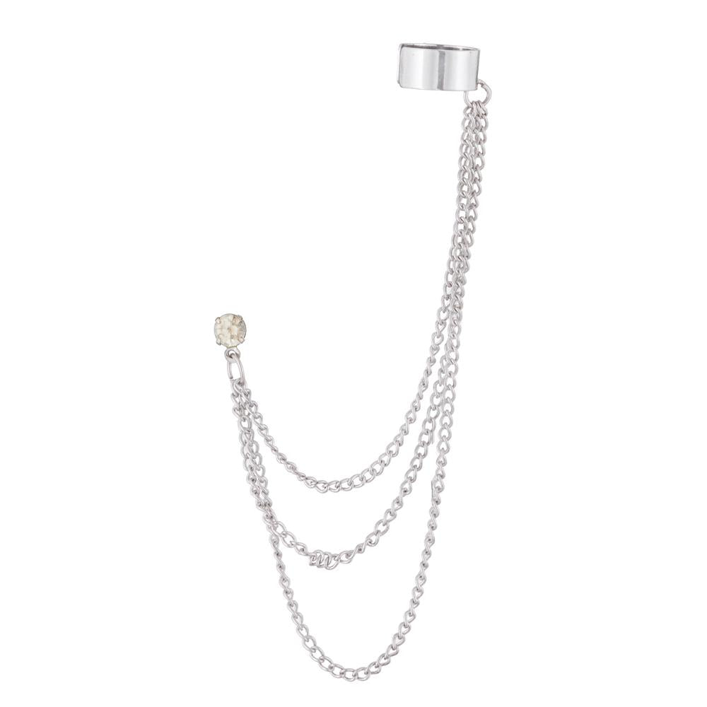 Urthn Silver Plated Austrian Stone Ear Cuff - 1310427A