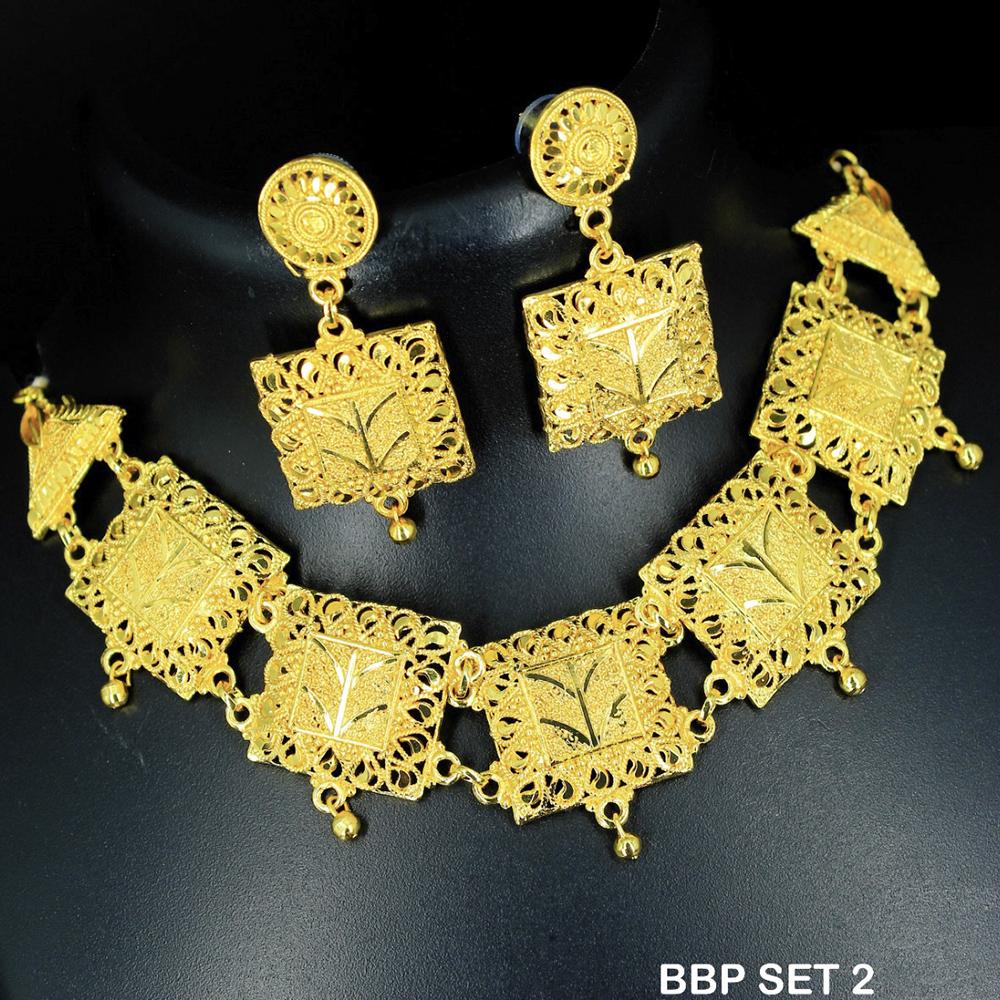 Mahavir Forming Gold Necklace Set - BBP SET 2