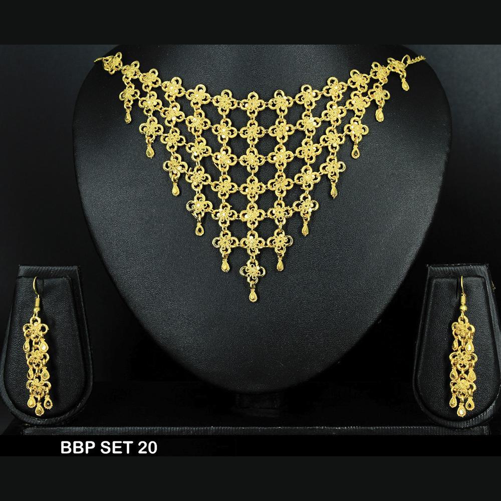 Mahavir Forming Gold Necklace Set - BBP SET 20